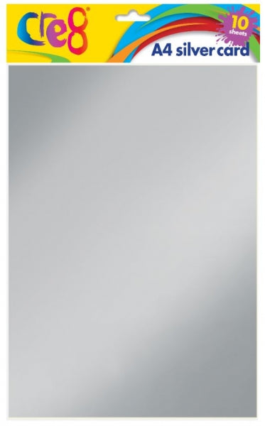 Cre8 A4 Silver Card 10 Sheet Cre8 A4 Silver Card 10 Sheet